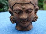 Terracotta beeld vrouwenhoofd, hoofdje vrouw beeldje, Verzenden, Gebruikt, Mens