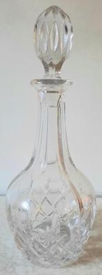 Antiek kristal heldere karaf gave stopper.amandel geslepen, Antiek en Kunst, Antiek | Glas en Kristal, Ophalen of Verzenden