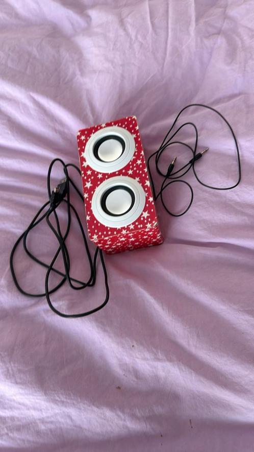 Computer speaker oranje met USB-kabel check, Computers en Software, Pc speakers, Gebruikt, Ophalen of Verzenden