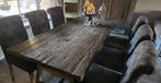 Oud houten eettafel, Ophalen, 50 tot 100 cm, Zo goed als nieuw, Vijf personen of meer