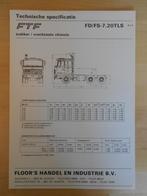 FTF 6x2 ca 1985 Technische Specificatie Folder, Ophalen, FTF, Zo goed als nieuw, Overige merken
