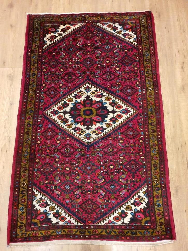 Vintage handgeknoopt perzisch tapijt hamadan 171x104, Huis en Inrichting, Stoffering | Tapijten en Kleden, Gebruikt, 100 tot 150 cm