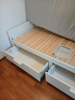 Brimnes bedbank, bed met opbergruimte en gratis matras, Ophalen, Wit, Hout, 80 cm