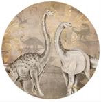 Behangcirkel dino’s - 145cm (Poespas), Ophalen, Minder dan 10 m², Bruin, Kidsbehang
