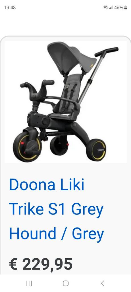 Doona Liki Trike 5 in 1 grijs/zwart driewieler, Fietsen en Brommers, Fietsen | Driewielers, Zo goed als nieuw, Duwstang, Ophalen of Verzenden