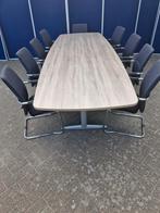 Ahrend / Gispen vergadertafel 320x120 bootvorm nieuw blad, Postbus, Ahrend Gispen, Ophalen of Verzenden, Zo goed als nieuw