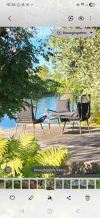 Zwarte tuinset te koop, Tuin en Terras, Tuinsets en Loungesets, Kunststof, Gebruikt, Tuinset, Eettafel