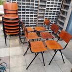 Vintage Schoolstoelen - Stapelbaar & Betaalbaar!, Ophalen, Gebruikt, Bruin, Vintage
