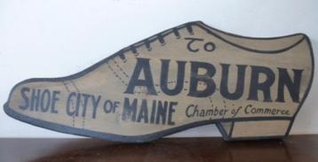 Vintage houten reclame bord / schoen maker / winkel / antiek beschikbaar voor biedingen