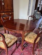 Antieke eettafel coulissetafel mahonie rond, Antiek en Kunst, Ophalen