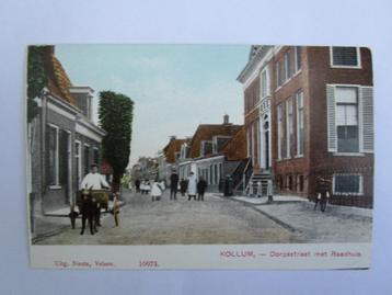 Ansichtkaart Kollum - Dorpsstraat met Raadhuis uitgave Nauta beschikbaar voor biedingen