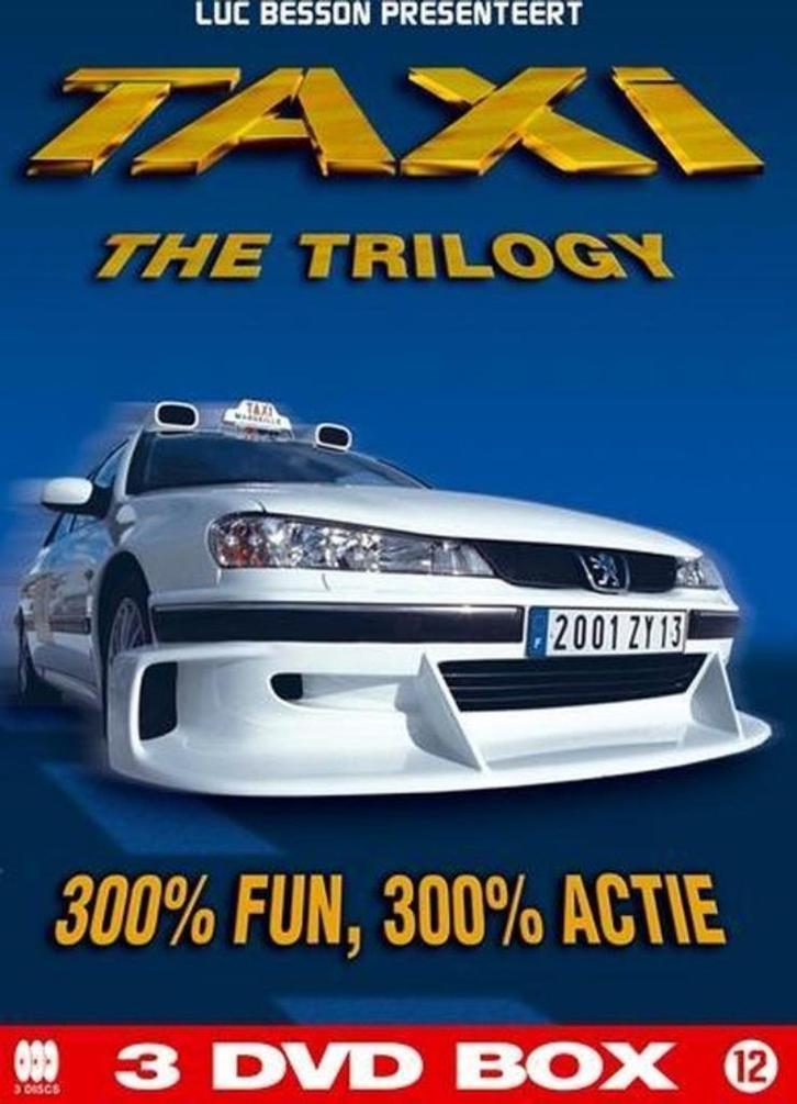 Taxi - The Trilogy - 3 DVD box, Cd's en Dvd's, Dvd's | Klassiekers, Zo goed als nieuw, Actie en Avontuur, 1980 tot heden, Vanaf 12 jaar