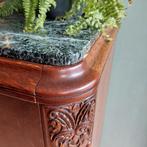 Lucky Vintage Antiek hoog Dressoir met Marmeren Blad, Ophalen of Verzenden