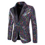 Heren gekleurd glitter colbert / blazer paillet regenboog, Verzenden, Nieuw, Overige kleuren