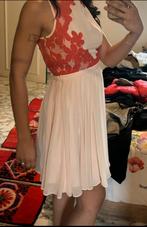 Ted Baker jurk rose met rode kant, maat 36, Ophalen of Verzenden, Zo goed als nieuw, Roze, Maat 36 (S)