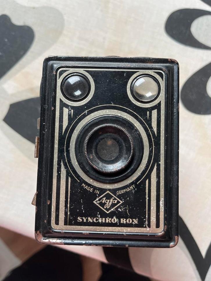 Vintage Agfa Synchro Box Camera, Audio, Tv en Foto, Fotocamera's Analoog, Gebruikt, Compact, Overige Merken, Ophalen