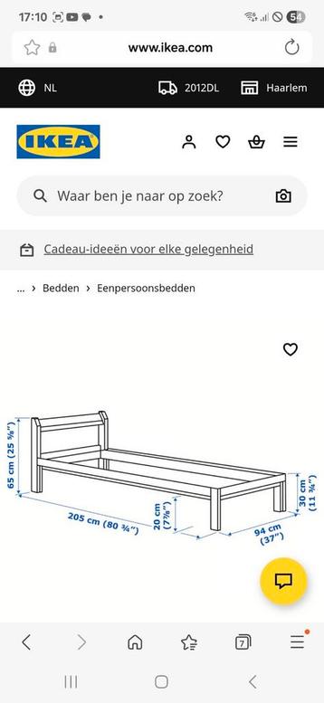 2x eenpersoonsbed Neiden Ikea incl. Lattenbodem - afbeelding 4