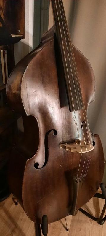 Duitse Contrabas ~1900 flat back beschikbaar voor biedingen
