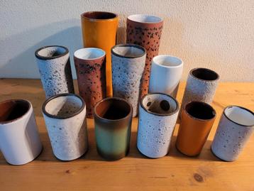 Cilindervaasje kokervaasje 3 voor 17 vintage retro vaasjes beschikbaar voor biedingen
