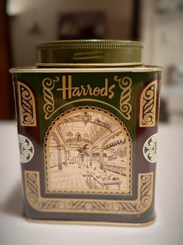 Vintage Harrods theeblik. beschikbaar voor biedingen