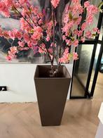 Mooie Taupe Bloempot - Zo Goed Als Nieuw!, Ophalen, Kunststof, Rond, Binnen