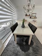 Eettafel met 6 stoelen, Ophalen, Zo goed als nieuw, Modern, 4 tot 6 stoelen