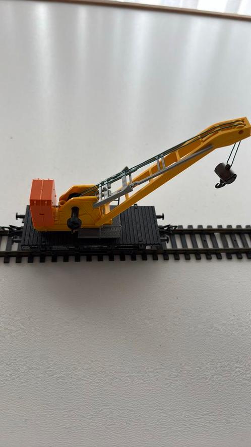 Fleischmann 5015 Kraanwagen DB geel, Hobby en Vrije tijd, Modeltreinen | H0, Zo goed als nieuw, Wagon, Gelijkstroom, Fleischmann