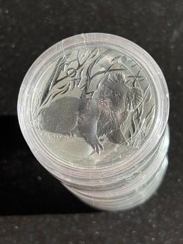 10 x 1oz koala 2024 in gesealde (halve) rol - .9999 zilver beschikbaar voor biedingen