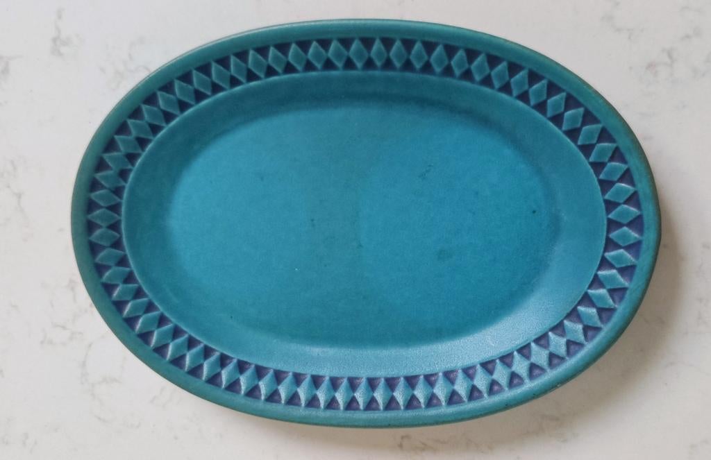 Vintage schaal van Ceramano 23 x 15.5 cm , W Germany, Ophalen of Verzenden, Keramiek, Overige stijlen, Schaal of Schalen