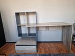 Bureau licht eiken/antraciet, Huis en Inrichting, Ophalen, Zo goed als nieuw