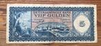Nederlandse Antillen 5 gulden 1954 circulatie, Postzegels en Munten, Bankbiljetten | Nederland, Los biljet, Ophalen of Verzenden