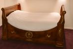 Antiek Frans Lit-Bateau Bed met Vergulde Versieringen, Ophalen
