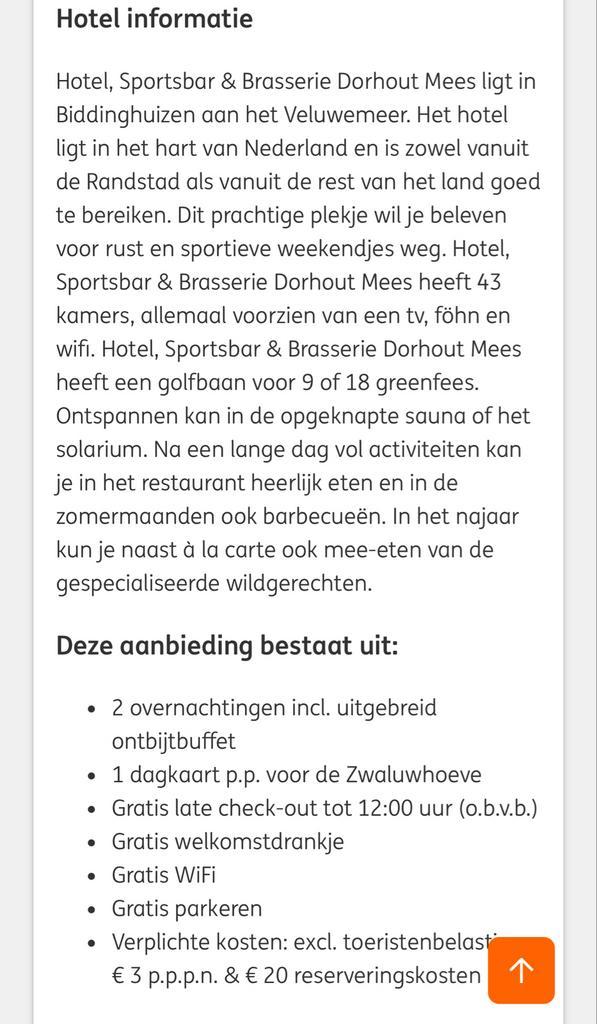 Kortingsvoucher 3 dagen veluwemeer incl zwaluwhoeve, Tickets en Kaartjes, Kortingen en Cadeaubonnen, Eén persoon, Kortingsbon