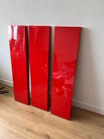 Ikea Lack wandplanken (3) hoogglans rood, 110 x 5cm x 26cm., Ophalen, Zo goed als nieuw, Plank, 50 mm of meer