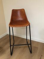 Cognac barkruk, Huis en Inrichting, Barkrukken, Ophalen, 60 tot 90 cm, Leer, Zo goed als nieuw