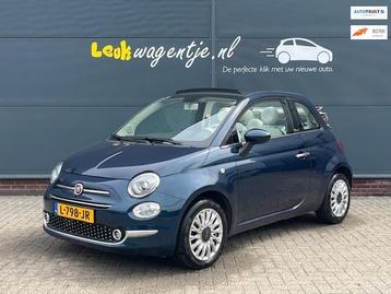 Fiat 500 C 1.2 Lounge *climate *stoelverw. *blauw+beige kap beschikbaar voor biedingen