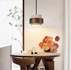 Japandi Hanglamp Travertin Walnoot Wabi Sabi, Ophalen of Verzenden, Nieuw, Hout, Minder dan 50 cm