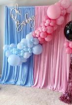 Babyshower gender reveal Backdrop babydozen foamberen roze, Versiering, Ophalen of Verzenden, Zo goed als nieuw, Geboorte of Huwelijk