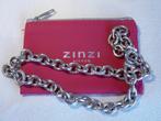 Luxe mooie Zinzi zilver ketting jasseron ovaal zirkonia., Verzenden, Goud
