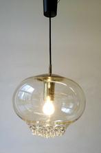 Vintage Peill & Putzler hanglamp messing amber retro 70's, Huis en Inrichting, Lampen | Hanglampen, Ophalen of Verzenden, Gebruikt