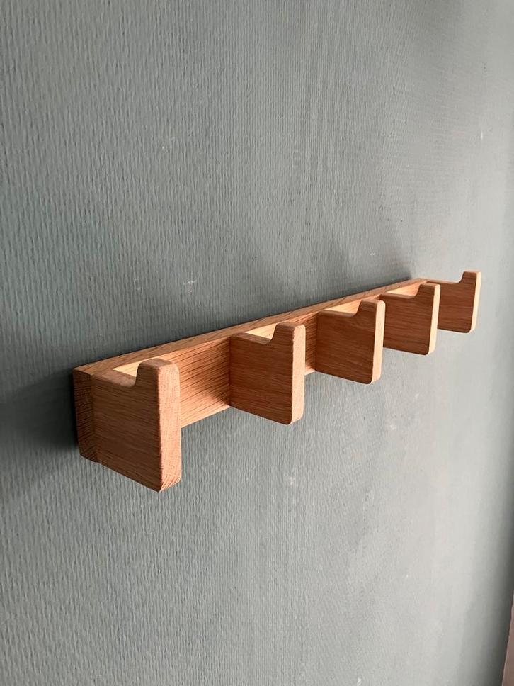 Moderne Eikenhouten Kapstok NIEUW, Huis en Inrichting, Woonaccessoires | Kapstokken, Nieuw, Wandkapstok, Hout, Ophalen of Verzenden