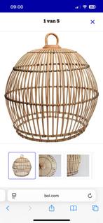 Mooie lampenkap bamboe / hanenlamp boho, Ophalen, Bruin, Rond, Bohemian, Bali, Ibiza stijl