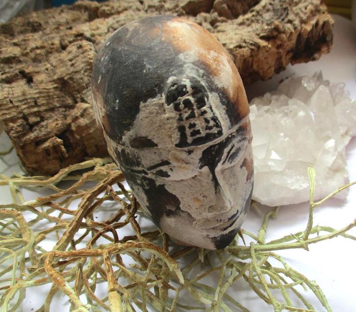 'antiek' - oud stenen hoofd uit Egypte, Verzamelen, Overige Verzamelen, Zo goed als nieuw, Ophalen of Verzenden