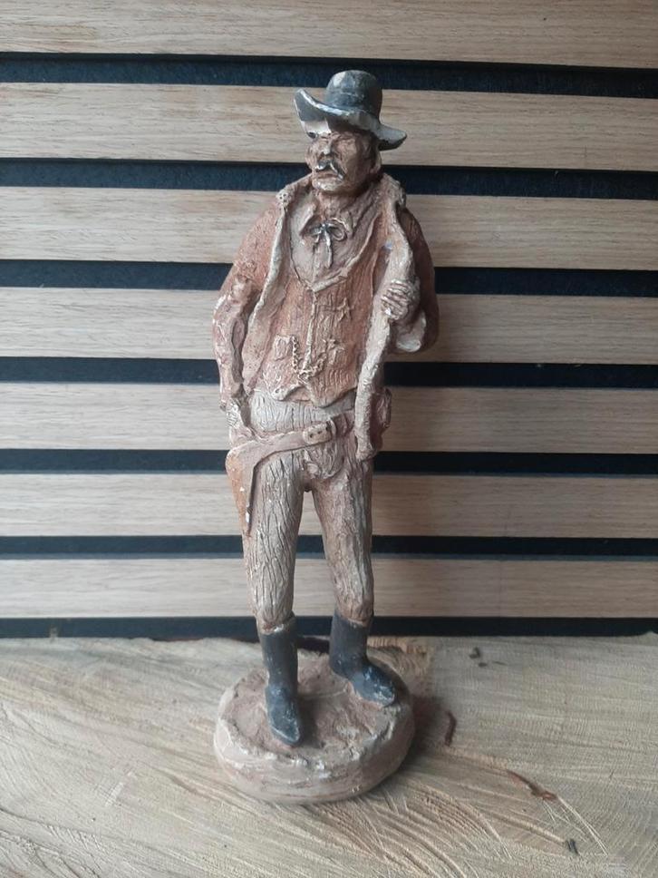Cowboy Beeldje - Handgemaakt Kunstwerk, Antiek en Kunst, Kunst | Beelden en Houtsnijwerken, Ophalen of Verzenden