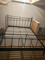 Bed 160x200, metaal, zwart, Ophalen, Zwart, Tweepersoons, Zo goed als nieuw