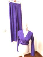 J59 SEVEN SISTERS broek en wikkel top paars S 36, Kleding | Dames, Broeken en Pantalons, Seven Sisters, Paars, Nieuw, Ophalen of Verzenden