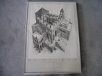 Poster M.C.Escher ingelijst.Stijgende en dalend doolhoftrap, Huis en Inrichting, Ophalen, Zo goed als nieuw