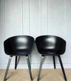 Twee HAY AAC 22 Zwarte Design Stoelen, Huis en Inrichting, Stoelen, Kunststof, Gebruikt, Twee, Zwart