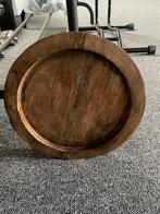Massief houten schaal, Ophalen, Zo goed als nieuw, Rond, Hout
