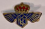 Vintage KLM Speldje met Kroon, Verzamelen, Ophalen of Verzenden, Gebruikt, Transport, Speldje of Pin